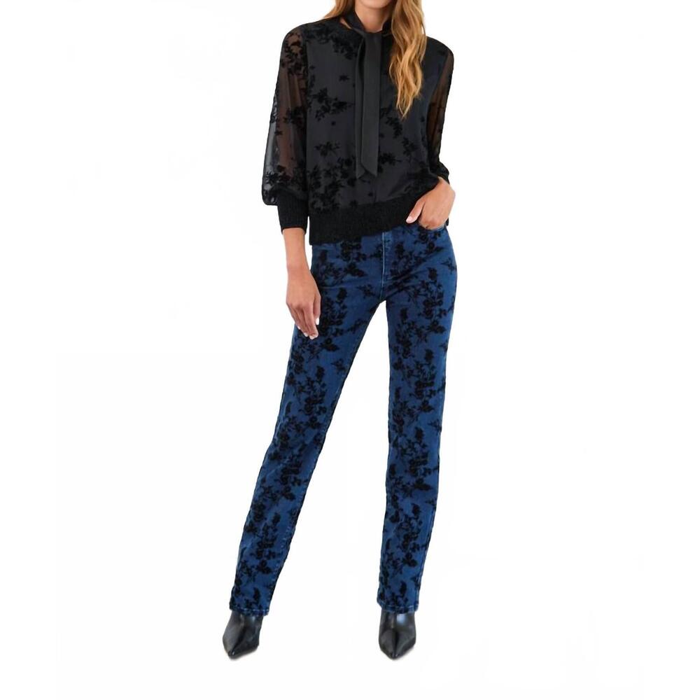 NEW FDJ suzanne straight leg pant in blue - Picture 4 of 4